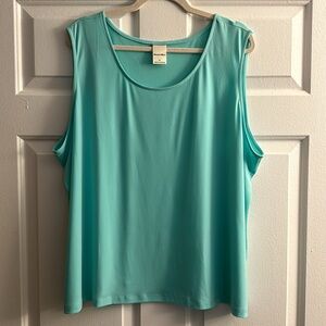 Elisabeth Williams Seafoam Green Tank Top Blouse 3X